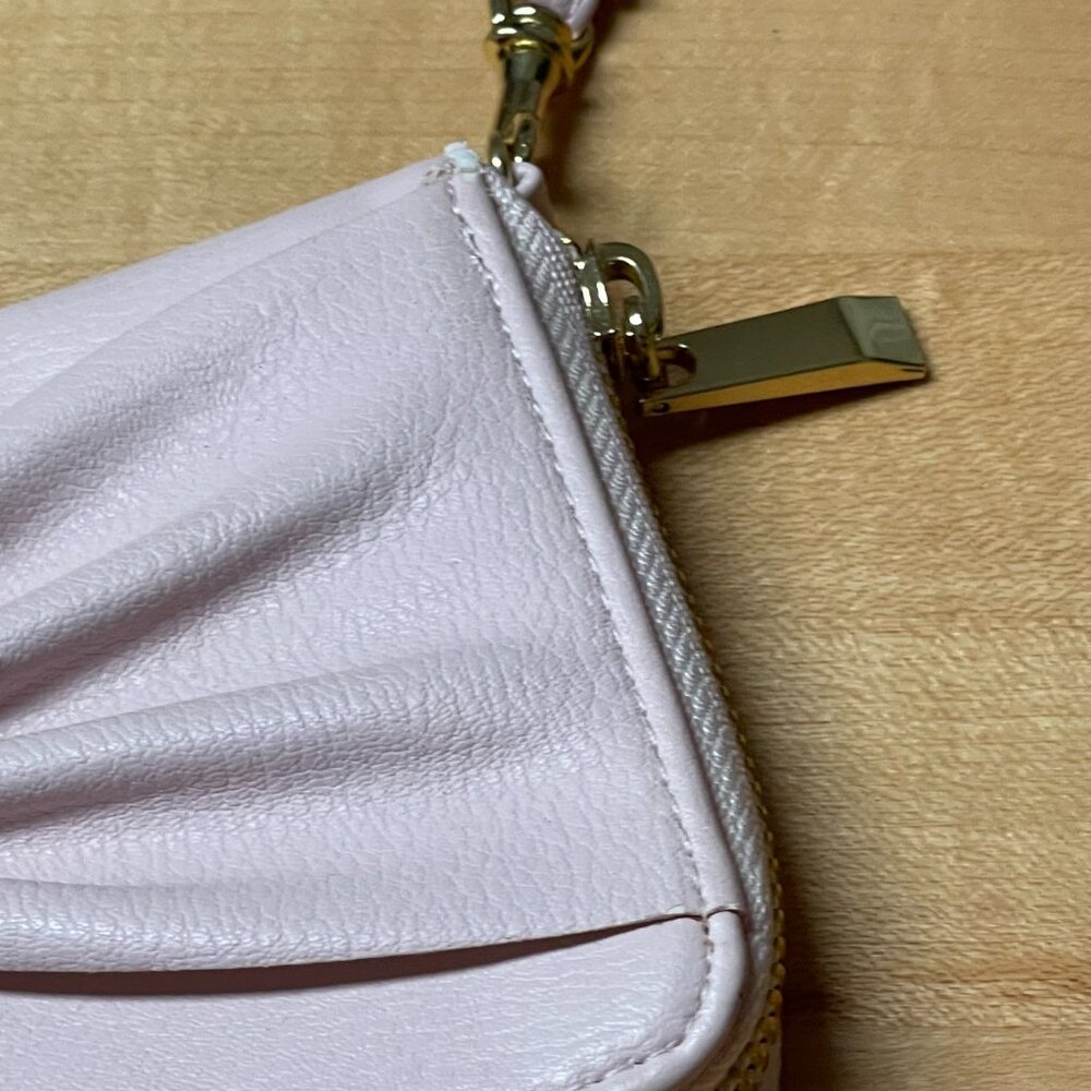 Pink Bow Leatherette Wristlet Purse No Brand EUC - Picture 2 of 7
